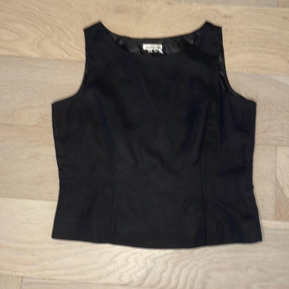 JENNIFER EDEN vintage linen blend black shell